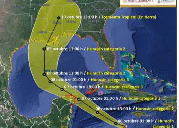 DELTA MANTIENE TRAYECTORIA HACIA EL NORTE DE QUINTANA ROO