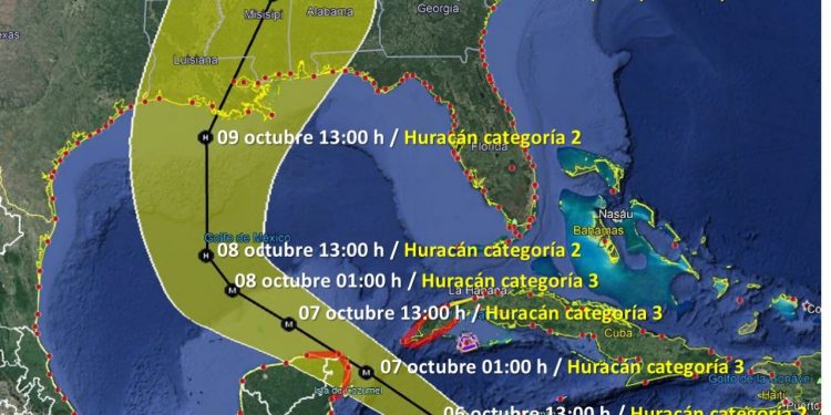 DELTA MANTIENE TRAYECTORIA HACIA EL NORTE DE QUINTANA ROO