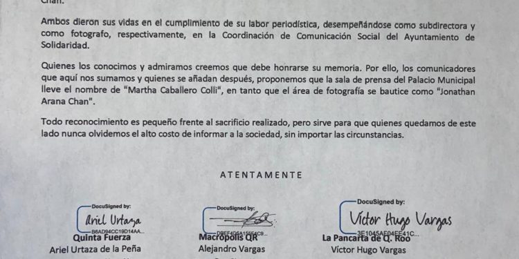 RECIBE PRESIDENTA DE SOLIDARIDAD PROPUESTA DEL GREMIO PERIODÍSTICO PARA NOMBRAR MARTHA CABALLERO, A SALA DE PRENSA; Y JONATHAN ARANA, A LA DE VIDEO