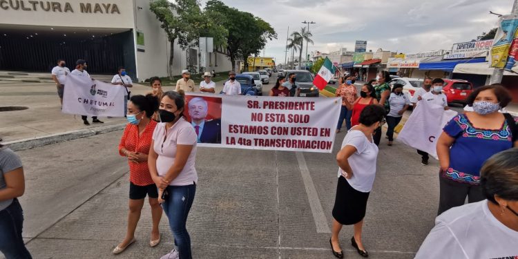MARCHAN EN LA CAPITAL EN APOYO A LÓPEZ OBRADOR