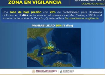 ZONA DE BAJA PRESIÓN PUEDE EVOLUCIONAR A HURACÁN, PERO ESTÁ LEJOS DE QUINTANA ROO