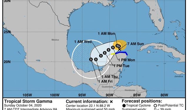 SE EMITE ALERTA AMARILLA POR ALEJAMIENTO DE TORMENTA TROPICAL GAMMA