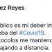 FRANK LÓPEZ REYES DA POSITIVO A COVID-19