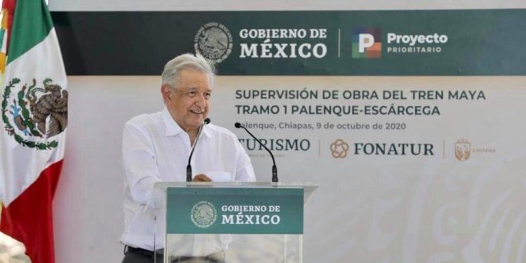 SUPERVISA AMLO TRAMO 1 DEL TREN MAYA