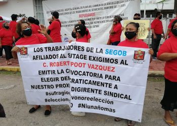 MANIFESTACIÓN MASIVA PARA EXIGIR EMISIÓN DE CONVOCATORIAS DEL SUTAGE Y EL SUTAHCE