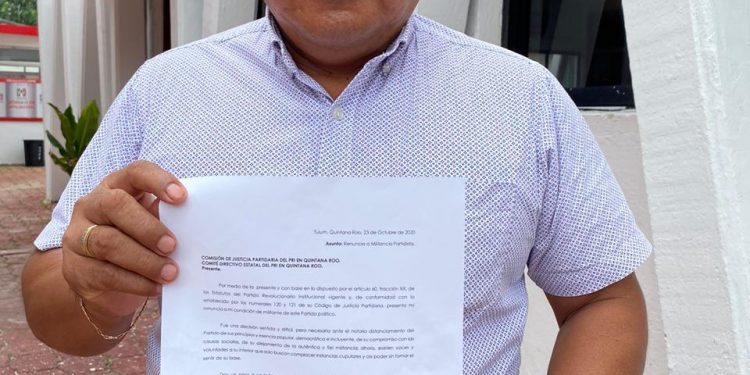 RENUNCIA MARCIANO DZUL A SU MILITANCIA EN EL PRI