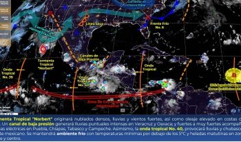 CANAL DE BAJA PRESIÓN MANTENDRÁ LLUVIAS  EN LA CHONTALPA, RÍOS Y SIERRA