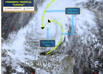 CONTINUARÁN LAS LLUVIAS INTENSAS EN  YUCATÁN POR TORMENTA GAMMA
