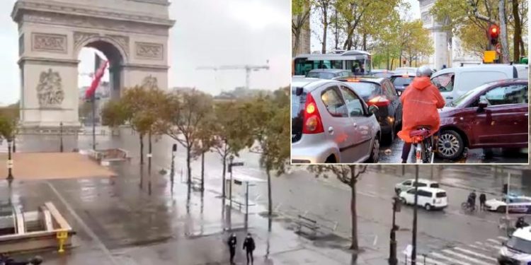 DESALOJAN ZONA DEL ARCO DEL TRIUNFO EN PARÍS POR ALERTA DE BOMBA