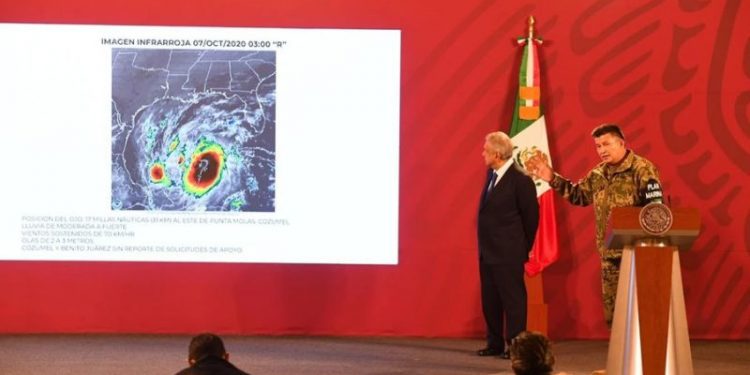 GOBIERNO FEDERAL SE DESPLEGÓ EN YUCATÁN Y QR POR HURACÁN ‘DELTA’: AMLO