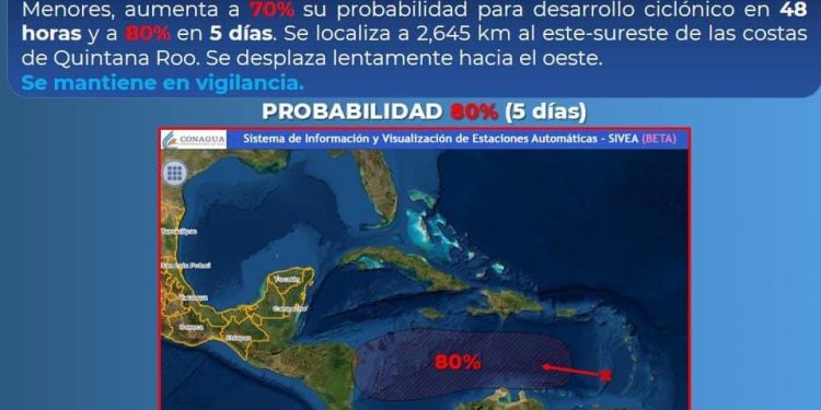 ZONA DE BAJA PRESIÓN EN EL ATLÁNTICO AUMENTA POSIBILIDAD DE EVOLUCIONAR A HURACÁN