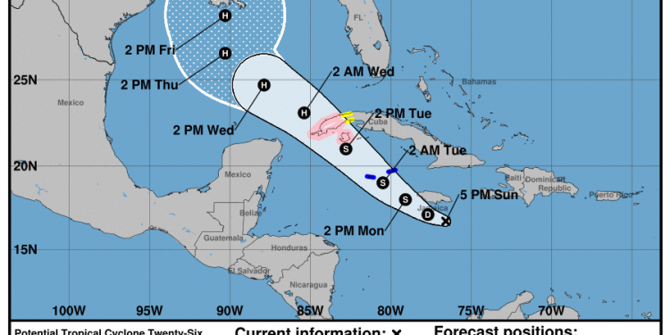 SE FUE GAMMA PERO AHORA SE FORMÓ LA DEPRESIÓN TROPICAL 26