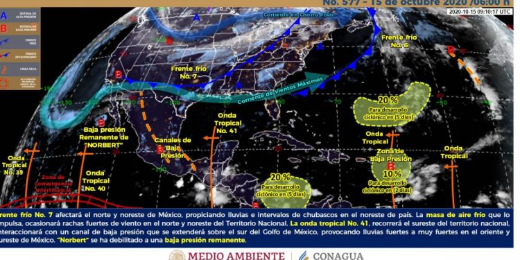 MANTENDRÁ ONDA TROPICAL 41, LLUVIAS MODERADAS EN EL ESTADO