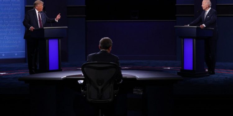 TRUMP Y BIDEN, EN UN NUEVO DEBATE CON MICRÓFONOS SILENCIADOS, A RATOS