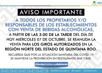 SE DETERMINÓ EL LEVANTAMIENTO DE LA LEY SECA EN LA ZONA NORTE DEL ESTADO