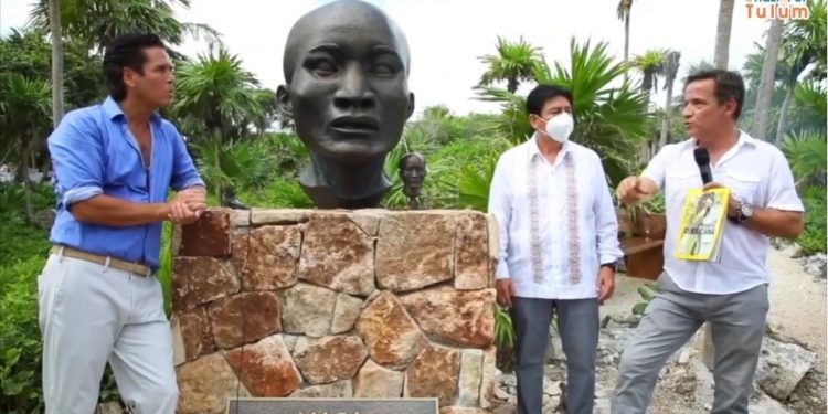 DEVELA ROBERTO PALAZUELOS ESCULTURA DE “NAIA” DESCUBIERTA EN TULUM