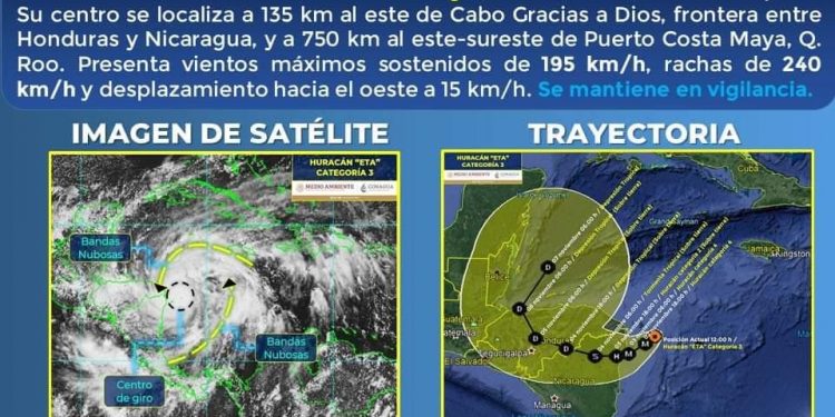 ETA CATEGORÍA 3 NO REPRESENTA PELIGRO PARA QROO