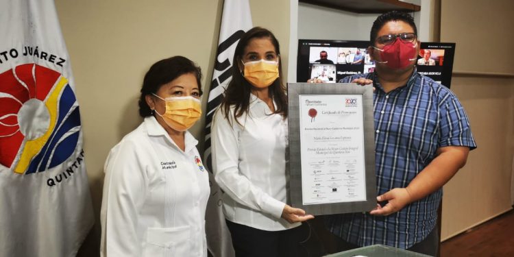 RECIBE GOBIERNO DE BJ PREMIO NACIONAL POR MEJOR GESTIÓN INTEGRAL MUNICIPAL DE QUINTANA ROO