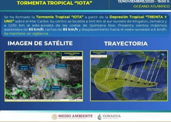 SE FORMA TORMENTA TROPICAL IOTA