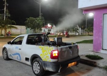ARRANCA PROGRAMA DE NEBULIZACIÓN PREVENTIVA EN ISLA MUJERES