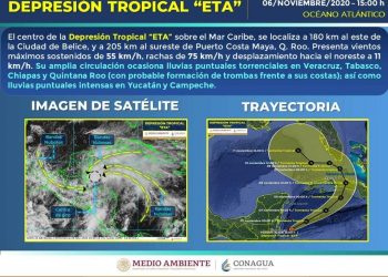 ETA MANTENDRÁ LAS LLUVIAS EN QUINTANA ROO