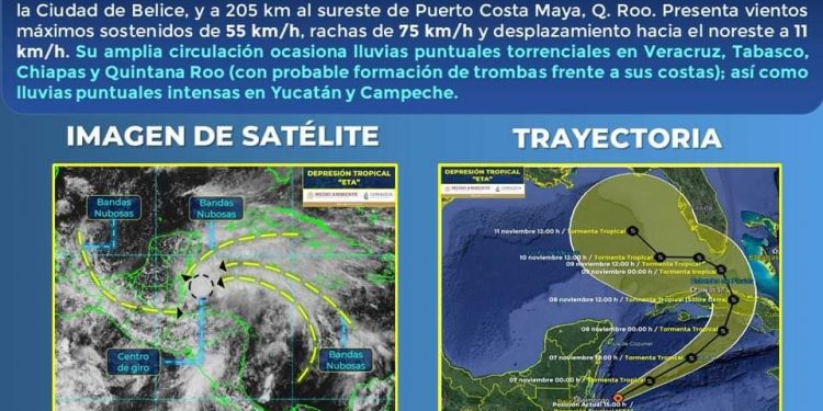 ETA MANTENDRÁ LAS LLUVIAS EN QUINTANA ROO