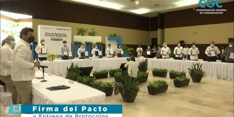 INICIATIVA PRIVADA Y GOBIERNOS FIRMAN “PACTO DE REACTIVACIÓN ECONÓMICA RESPONSABLE”
