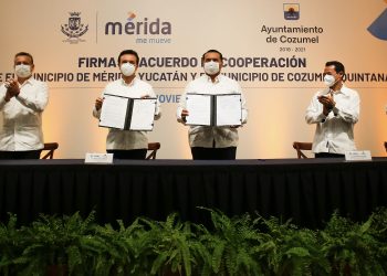 FIRMA PEDRO JOAQUÍN ACUERDO DE COOPERACIÓN CON EL MUNICIPIO DE MÉRIDA, PARA IMPULSAR ACCIONES CONJUNTAS EN MATERIA TURÍSTICA, CULTURAL Y DE DESARROLLO SUSTENTABLE
