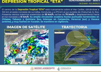 ETA EVOLUCIONARÁ DE NUEVO A TORMENTA TROPICAL