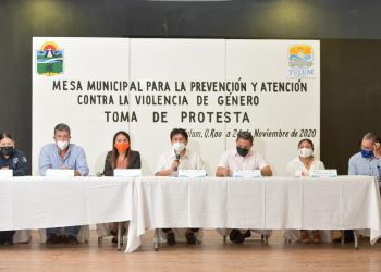 TULUM, PRIMER MUNICIPIO EN EL ESTADO EN INSTALAR MESA PARA PREVENIR LA VIOLENCIA DE GÉNERO