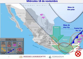 PRONOSTICAN FUERTES LLUVIAS PARA EL MIÉRCOLES
