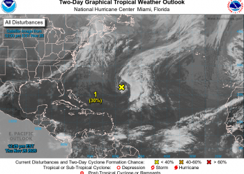 VIGILAN DOS ZONAS DE BAJA PRESIÓN EN EL ATLÁNTICO