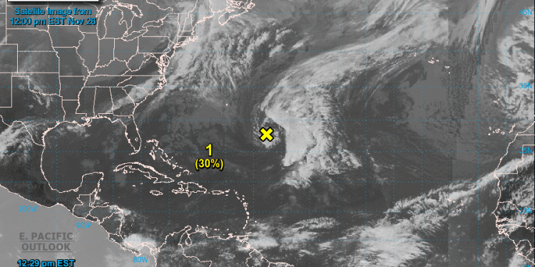 VIGILAN DOS ZONAS DE BAJA PRESIÓN EN EL ATLÁNTICO