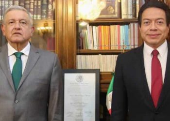 AMLO RECIBE A MARIO DELGADO EN PALACIO NACIONAL