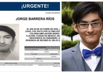 APARECE JORGE BARRERA, ESTUDIANTE DE PREPA 5 DESAPARECIDO