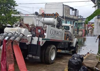 DESALOJA CONAGUA MÁS DE 16 MILLONES DE METROS CÚBICOS DE AGUA EN ZONAS ANEGADAS