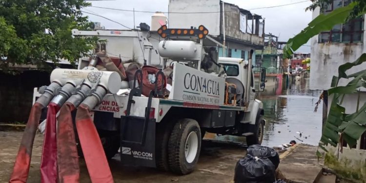DESALOJA CONAGUA MÁS DE 16 MILLONES DE METROS CÚBICOS DE AGUA EN ZONAS ANEGADAS