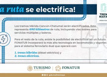 EL TREN MAYA SERÁ ELÉCTRICO