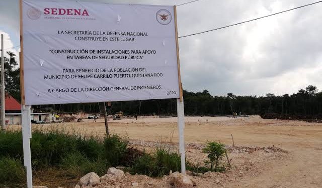 BASE DE OPERACIONES DE LA GUARDIA NACIONAL EN OPB REGISTRA UN 40% DE AVANCE