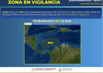 ZONA DE BAJA PRESIÓN CON OPCIÓN A EVOLUCIONAR A CICLÓN