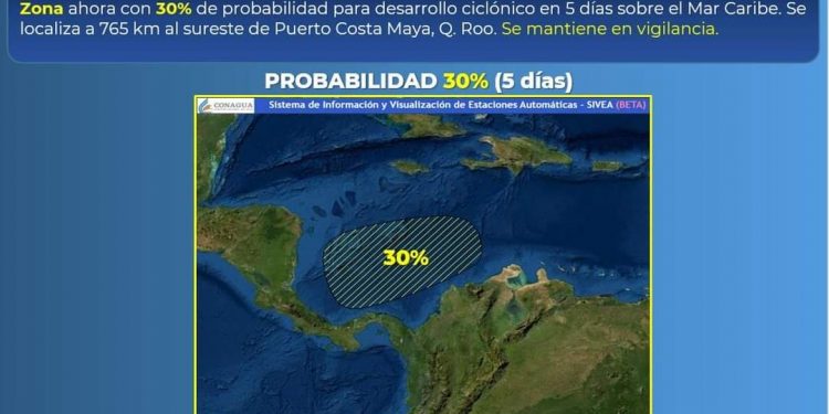 ZONA DE BAJA PRESIÓN CON OPCIÓN A EVOLUCIONAR A CICLÓN