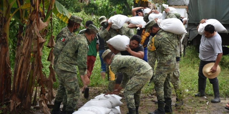 EL EJÉRCITO MEXICANO Y LA FUERZA AÉREA MEXICANA CONTINÚAN APLICANDO EL PLAN DN-III-E EN EL ESTADO DE TABASCO
