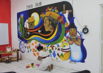 MURAL DE MARÍA UICAB VISIVILIZA LUCHA DE MUJERES MAYAS DURANTE LA GUERRA DE CASTAS