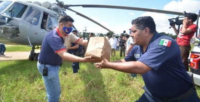 LLEVA SEMAR CON PUENTE AÉREO AYUDA HUMANITARIA A BALANCANENSES