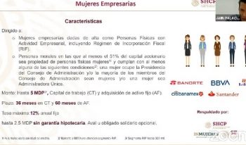 OFRECE SEDEC CAPACITACIÓN A MUJERES Y JÓVENES PARA ACCEDER A FINANCIAMIENTOS