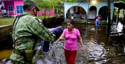 REDOBLAN ESFUERZOS AUTORIDADES PARA LLEVAR AYUDA HUMANITARIA A DAMNIFICADOS