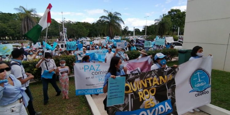 MARCHAN EN CONTRA DE LA DESPENALIZACIÓN DEL ABORTO