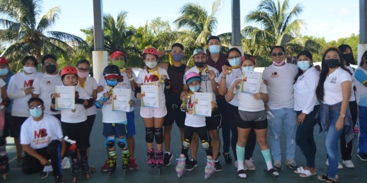 REALIZAN EN ISLA MUJERES «RALLY PATINAJE SOBRE RUEDAS 2020»