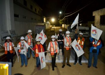 DAN BANDERAZO DE INICIO DE OBRA HISTÓRICA EN PUERTO JUÁREZ