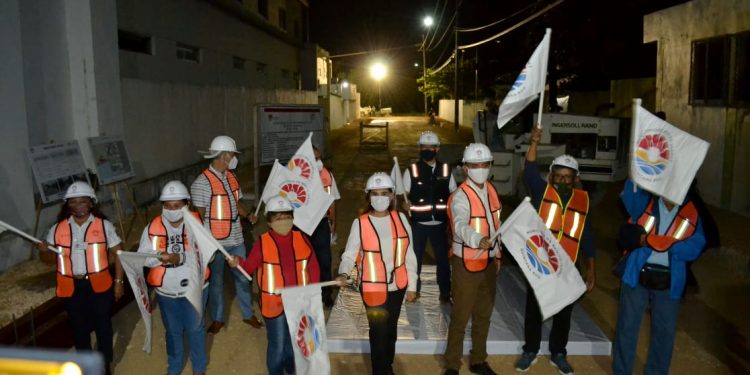 DAN BANDERAZO DE INICIO DE OBRA HISTÓRICA EN PUERTO JUÁREZ